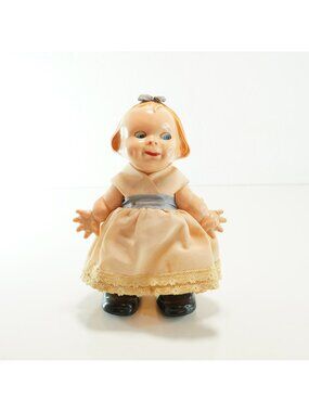 PMA Ramp Walker Baby Kewpie Doll Eyes Close 6" Plastic Vintage 1950's